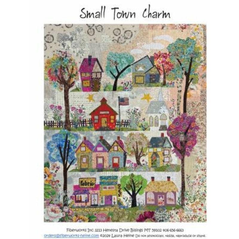 Laura Heine Small Town Charm Collage Wall Quilt Pattern Finished Size: 41"x50"