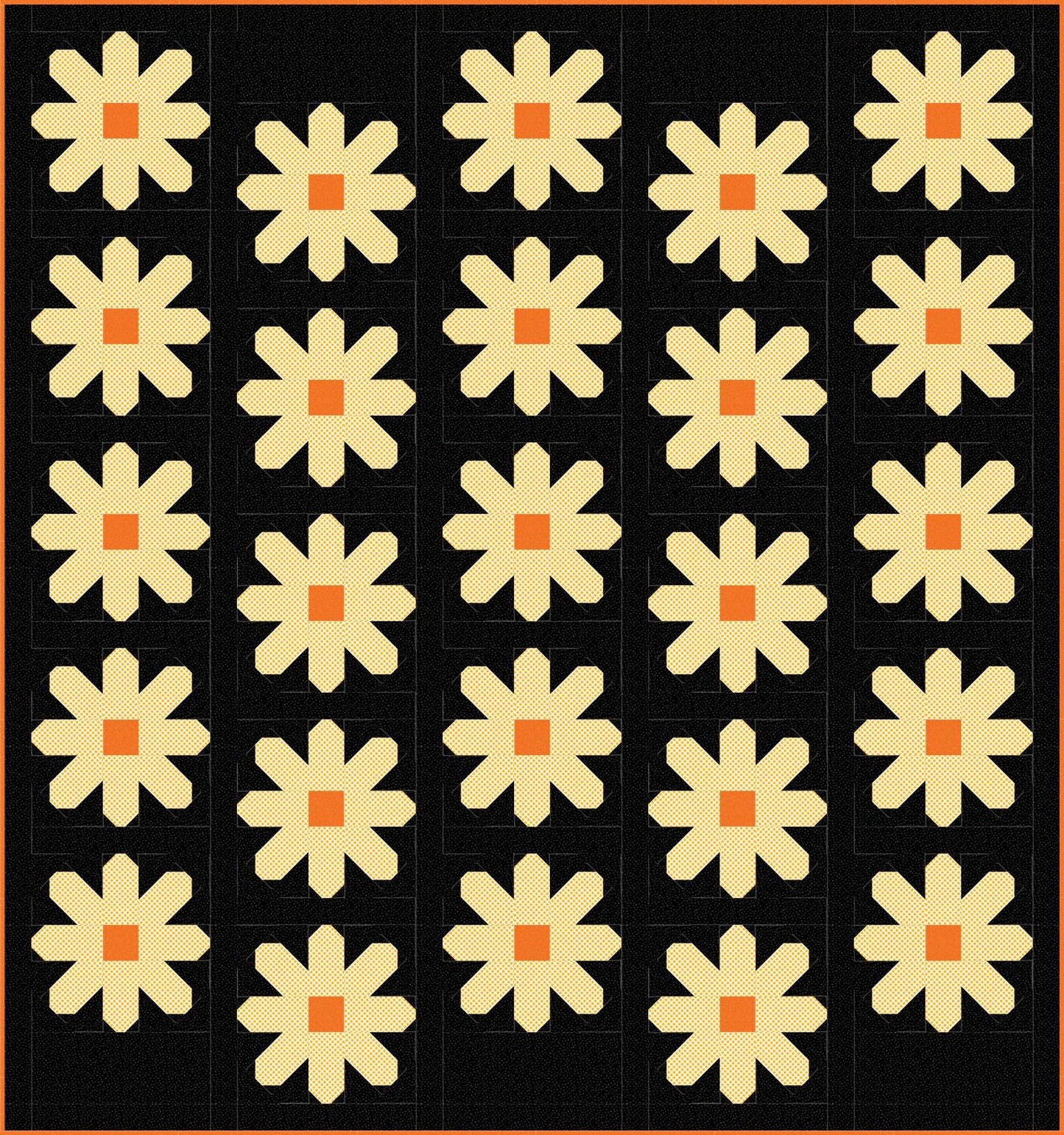 Pen + Paper Patterns Fresh as a Daisy Quilt Kit Featuring Poppie Cotton Fabrics Finished Size: 59.5"x63.5"