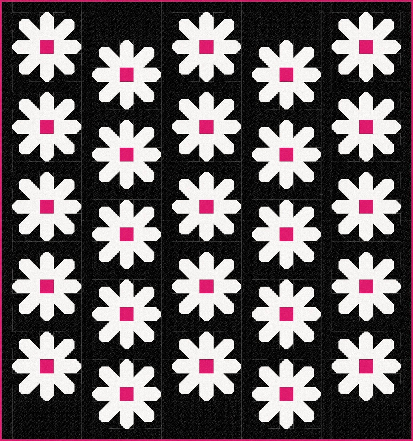 Pen + Paper Patterns Fresh as a Daisy Quilt Kit Featuring Poppie Cotton Fabrics Finished Size: 59.5"x63.5"