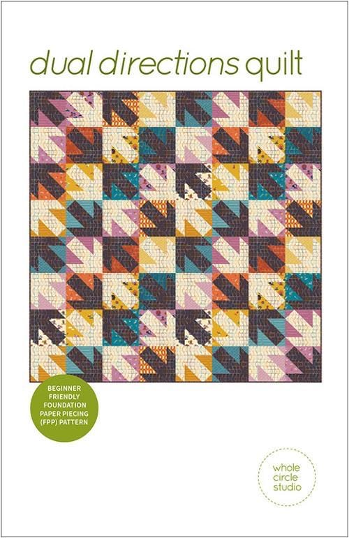 Whole Circle Studio Dual Directions Quilt Pattern - 4 Size Variations Per Pattern