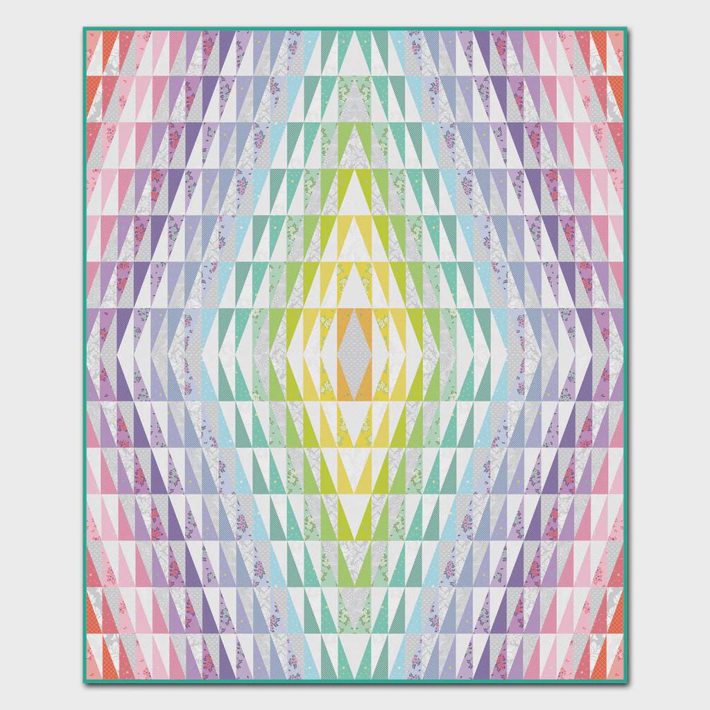 Sew Kind of Wonderful Tripping Out Quilt Pattern Finished Size: 64"x84"