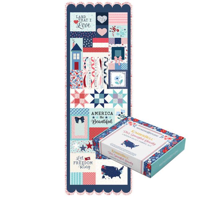 Kimberbell Star Spangled Beauty Ladder Quilt Collection (Options: Machine Embroidery CD, Embellishment Kit, Fabric Kit, and Thread Set)
