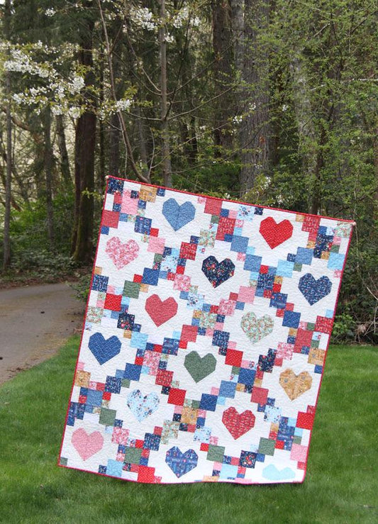 Cluck Cluck Sew Heartsy Quilt Pattern - 5 Size Variations Per Pattern CCS #205