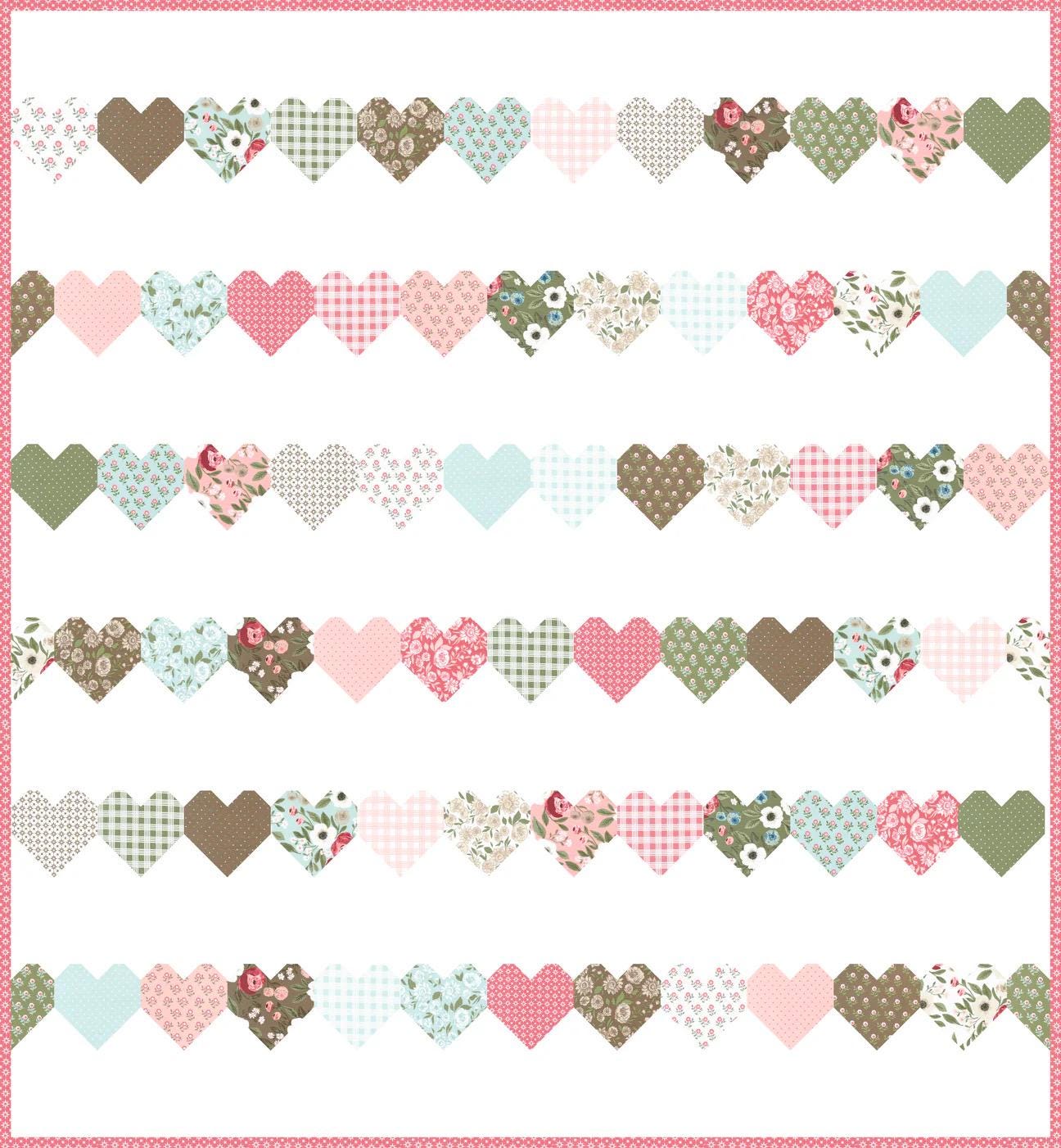 Lella Boutique Love Day Quilt Pattern Finished Size 72.5"x78.5" LB223