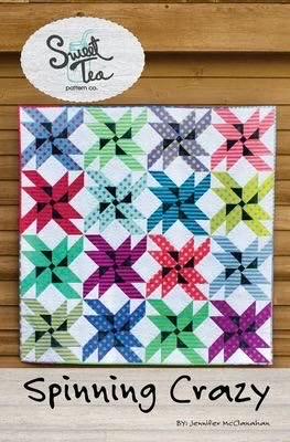 Sweet Tea Pattern Co Spinning Crazy Quilt Pattern - 5 Size Variations Per Pattern