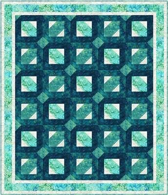 Fabric Cafe Passage Quilt Pattern - Uses only 5 Yards of Fabric Finished Size 54”x63" 092412