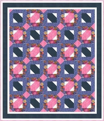 Fabric Cafe Passage Quilt Pattern - Uses only 5 Yards of Fabric Finished Size 54”x63" 092412