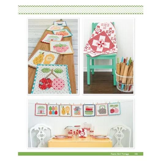 It's Sew Emma Farm Girl Vintage Pattern Book - 45 Different Blocks Per Book (Spiral Bound) ISE-906