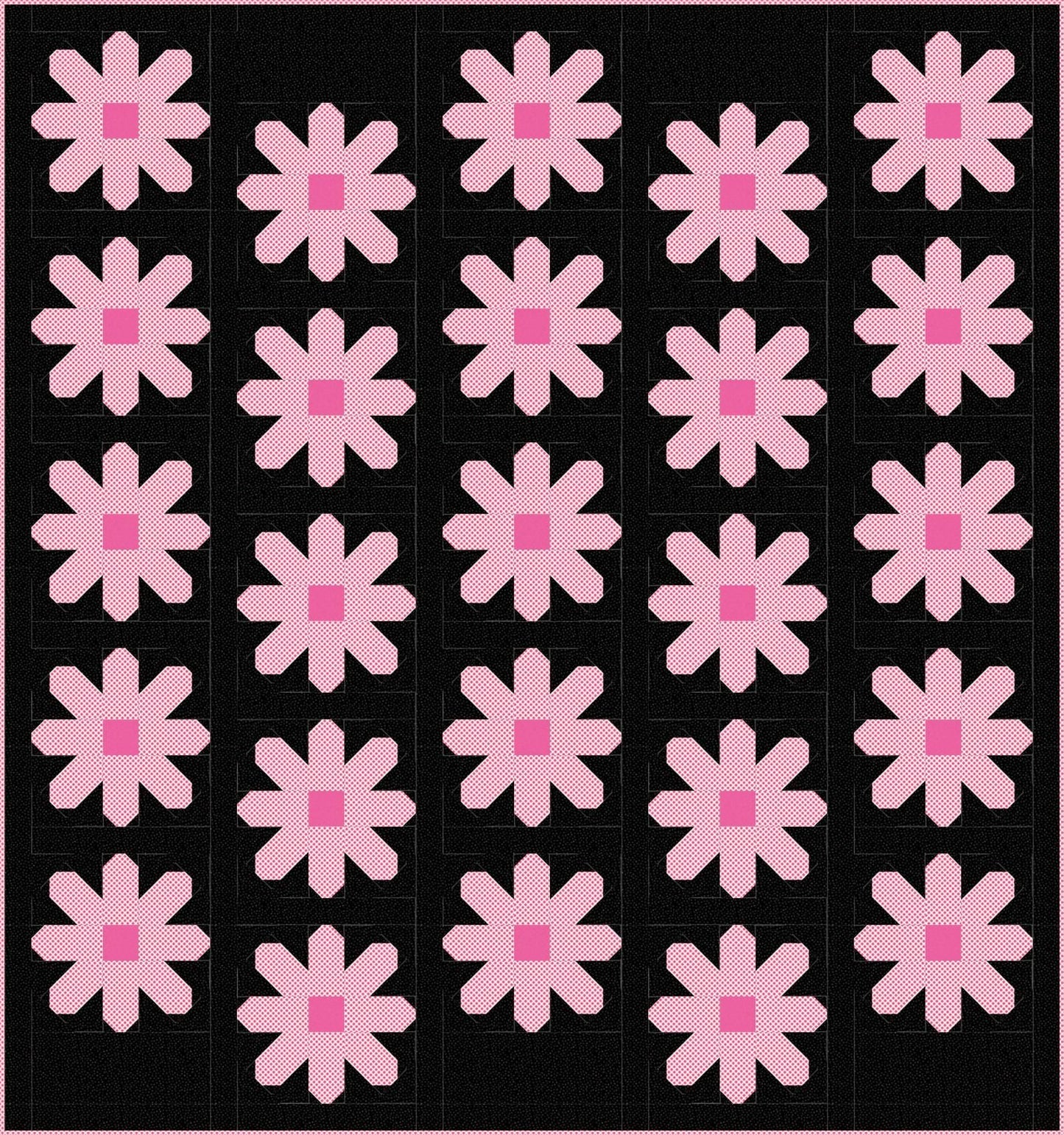Pen + Paper Patterns Fresh as a Daisy Quilt Kit Featuring Poppie Cotton Fabrics Finished Size: 59.5"x63.5"