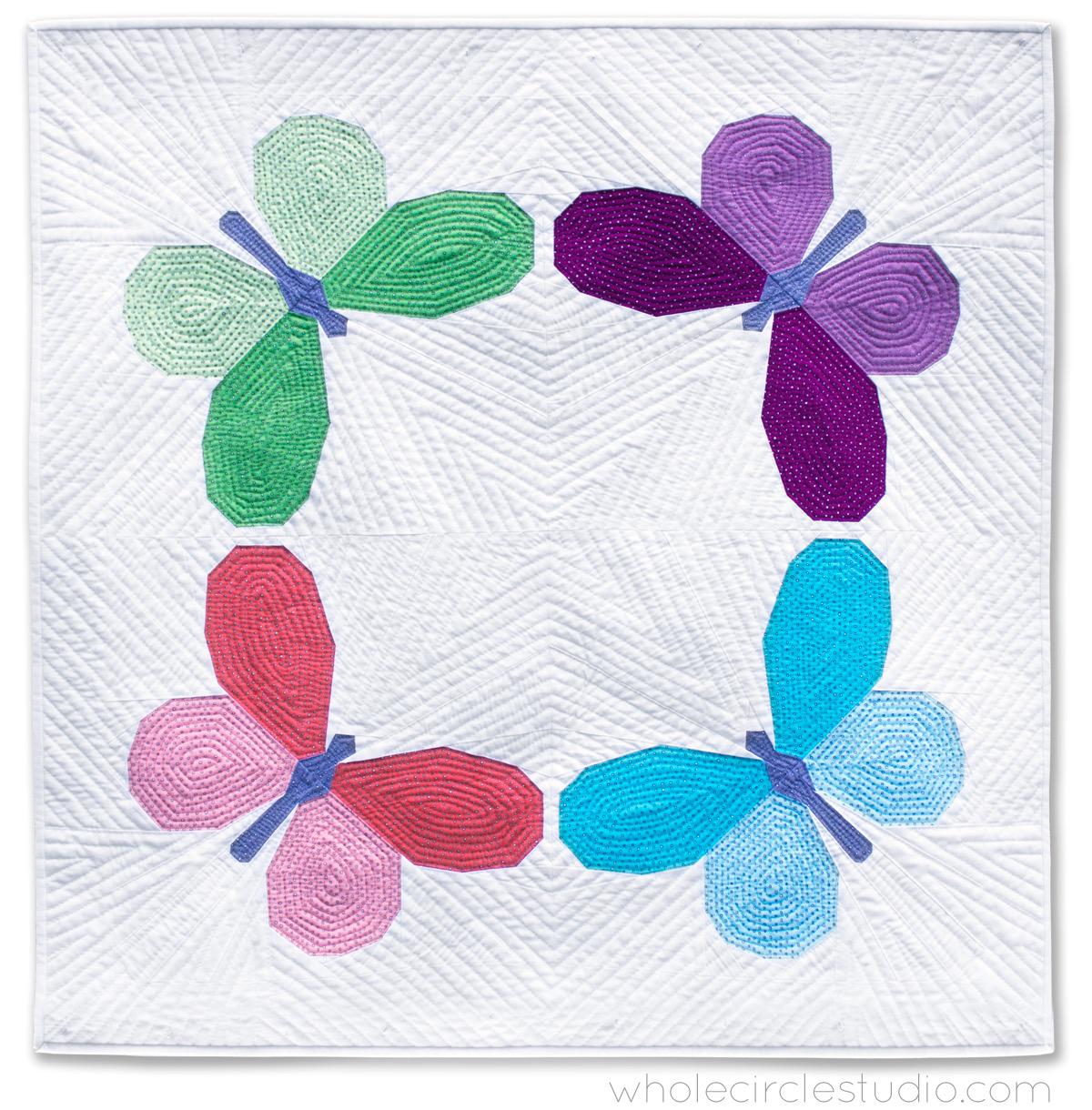 Whole Circle Studio Butterfly Bunch Mini Quilt Pattern Finished Size: 32"x32"