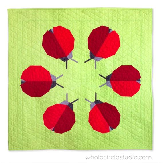 Whole Circle Studio Ladybug Loop Mini Quilt Pattern Finished Size: 32"x32"