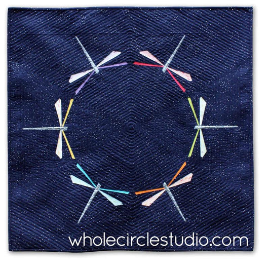 Whole Circle Studio Dragonfly Dance Mini Quilt Pattern Finished Size: 32"x32"