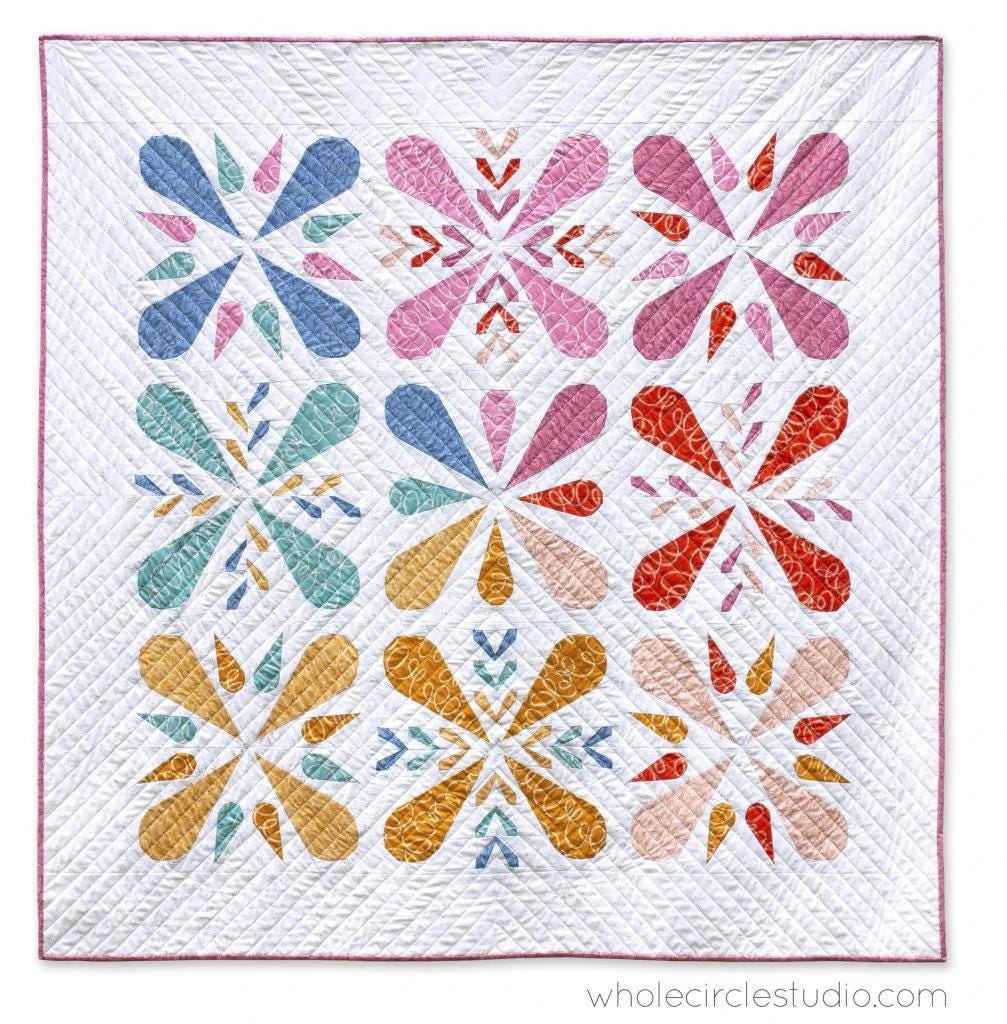 Whole Circle Studio Patchwork Petals Quilt Pattern - 4 Size Variations Per Pattern