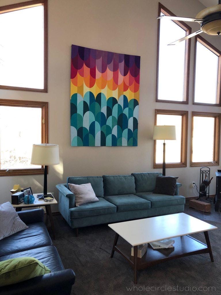 Whole Circle Studio Big Island Sunset Quilt Pattern Finished Size: 60"x75"
