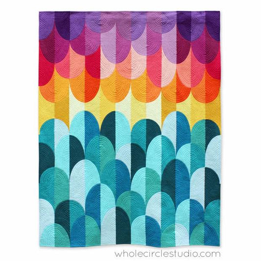 Whole Circle Studio Big Island Sunset Quilt Pattern Finished Size: 60"x75"