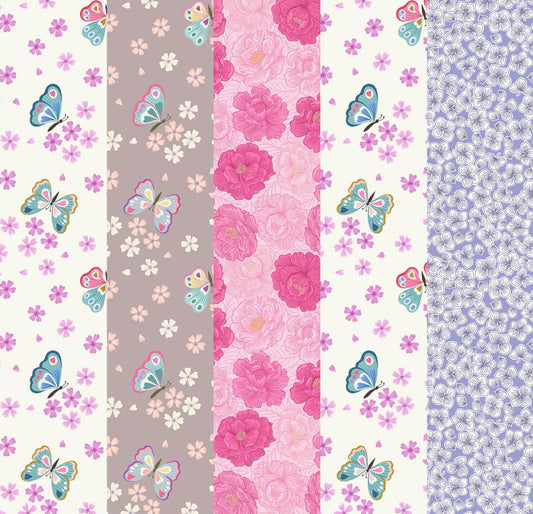 LIMITED EDITION!! Fabric Cafe Zenith Quilt Kit Featuring Lewis & Irene Love Blooms Fabric Collection Finished Size: 50"x72"