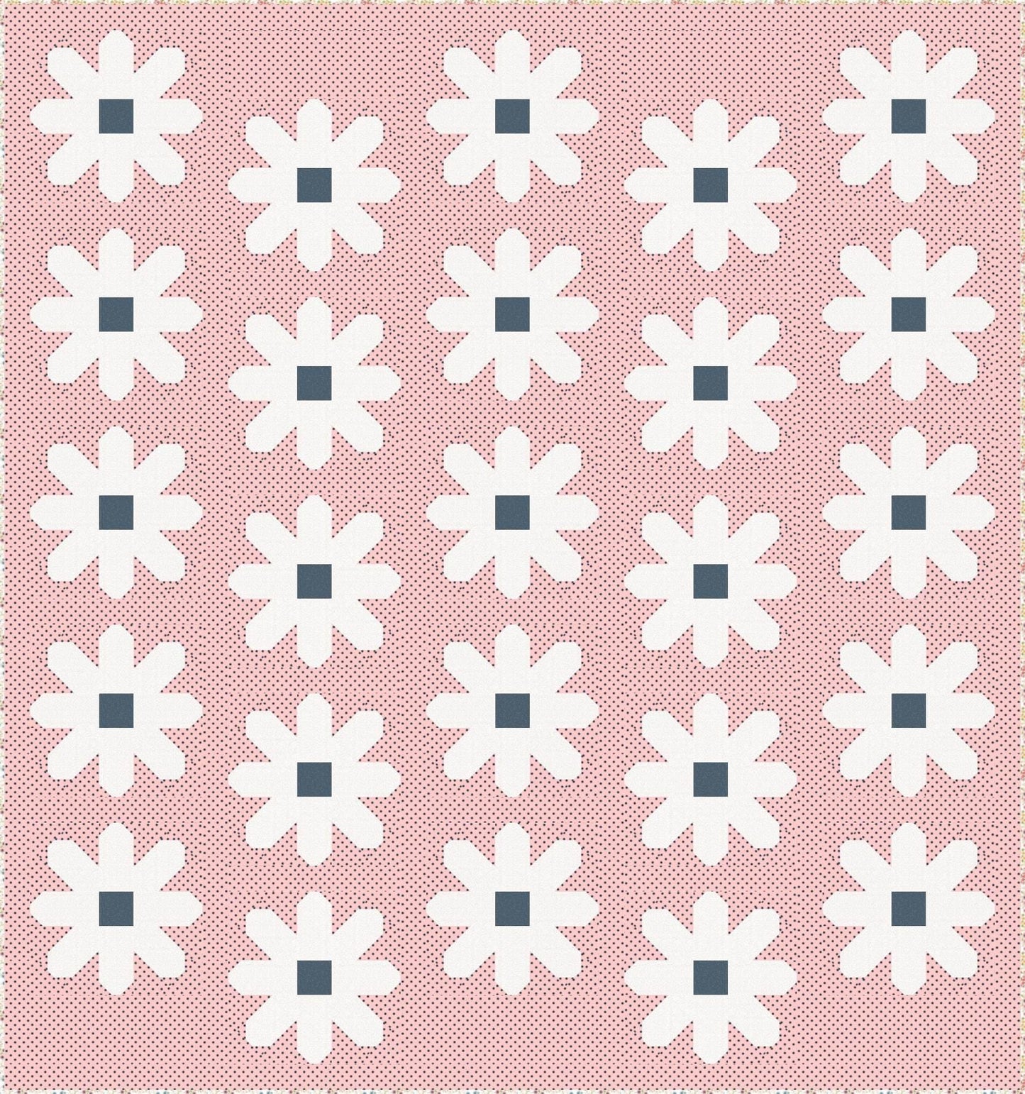 Pen + Paper Patterns Fresh as a Daisy Quilt Kit Featuring Poppie Cotton Sunshine & Chamomile Fabric Collection Finished Size: 59.5"x63.5"