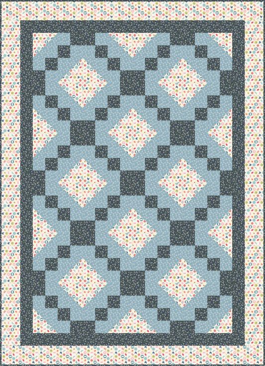 LIMITED EDITION!! Fabric Cafe Irish Christmas Quilt Kit Featuring Poppie Cotton Sunshine & Chamomile Fabric Collection