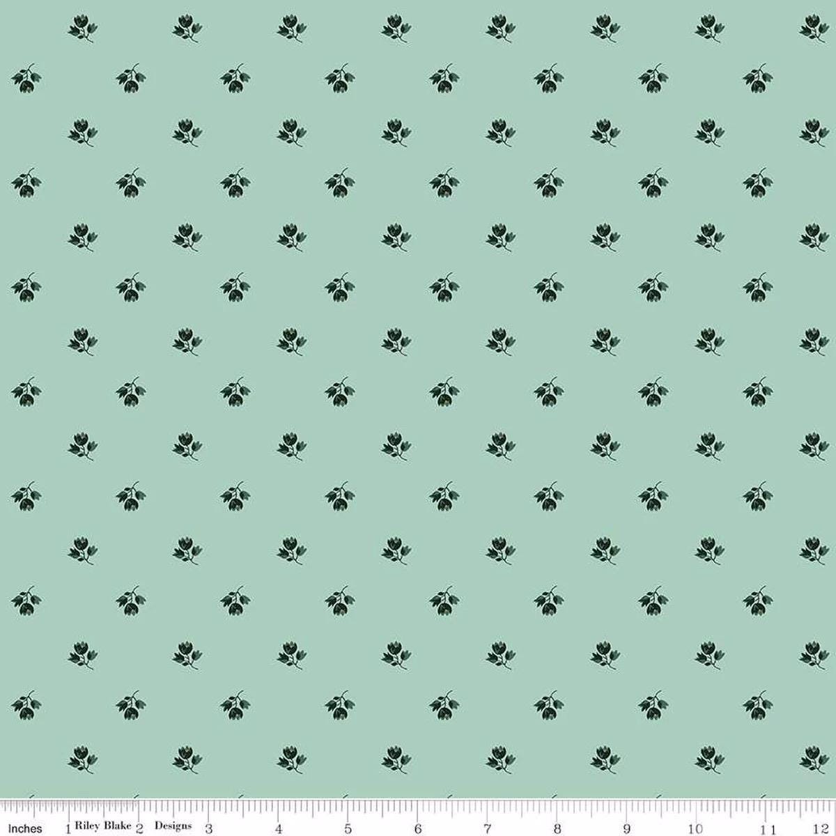 LAST BOLT!! Riley Blake Porch Swing Fabric Collection Tiny Flowers on Mint Premium 100% Cotton Quilt Shop Quality Fabrics