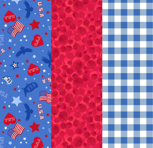 LIMITED EDITION!! Fabric Cafe Amore Quilt Kit Featuring Lewis & Irene Americana Fabric Collection Finished Size: 39"x57"