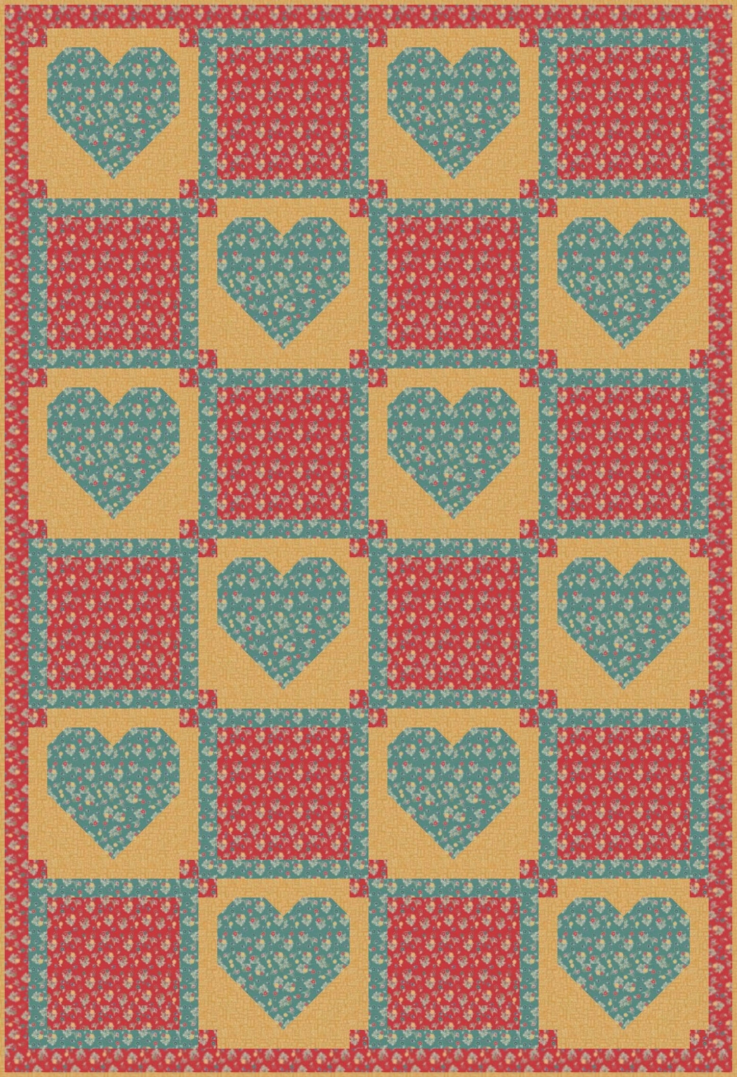LIMITED EDITION!! Fabric Cafe Amore Quilt Kit Featuring Riley Blake Love You S'Mores Fabric Collection Finished Size: 39"x57"