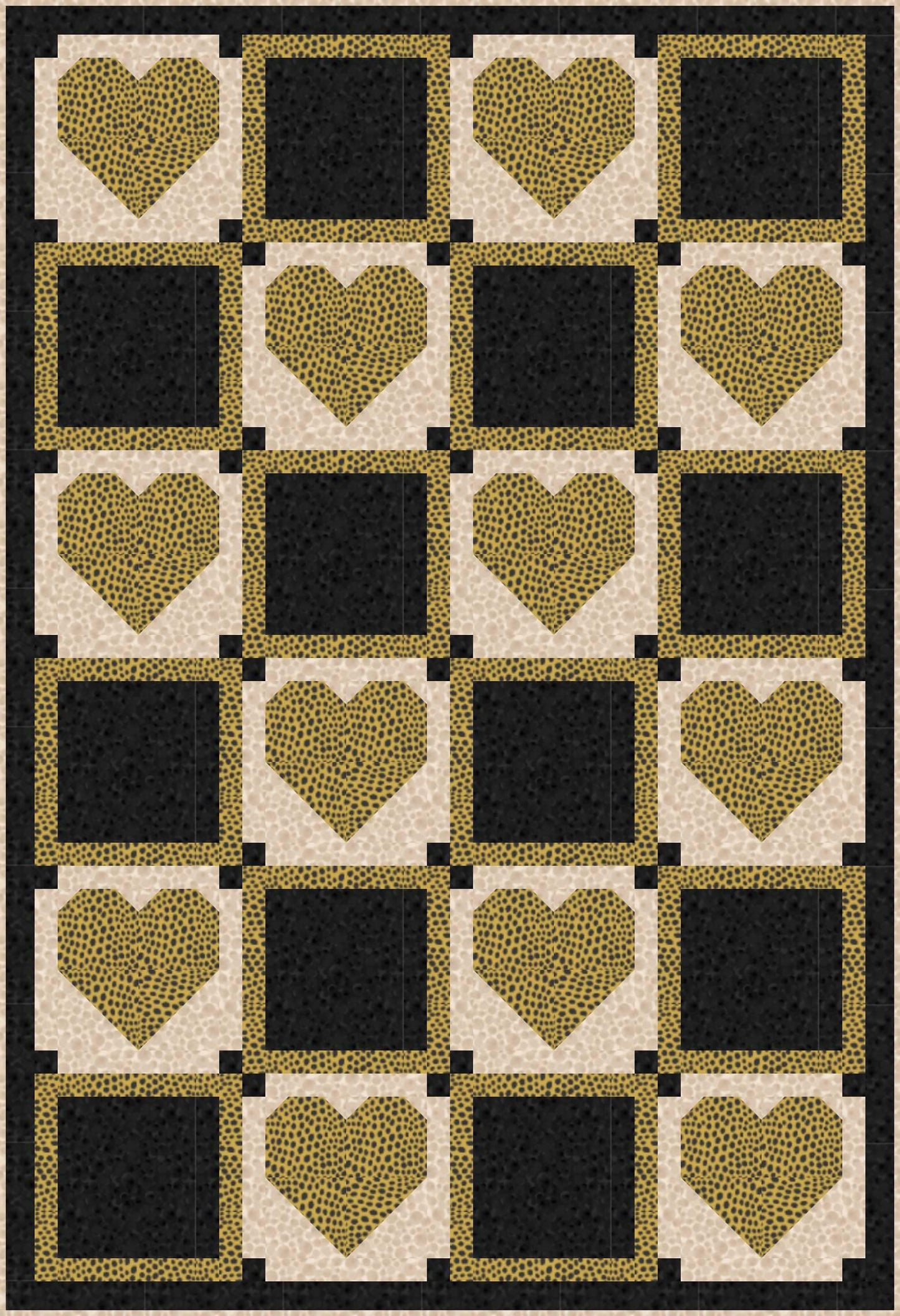 LIMITED EDITION!! Fabric Cafe Amore Quilt Kit Featuring Lewis & Irene Small Things Wild Animals Fabric Collection Finished Size: 39"x57"