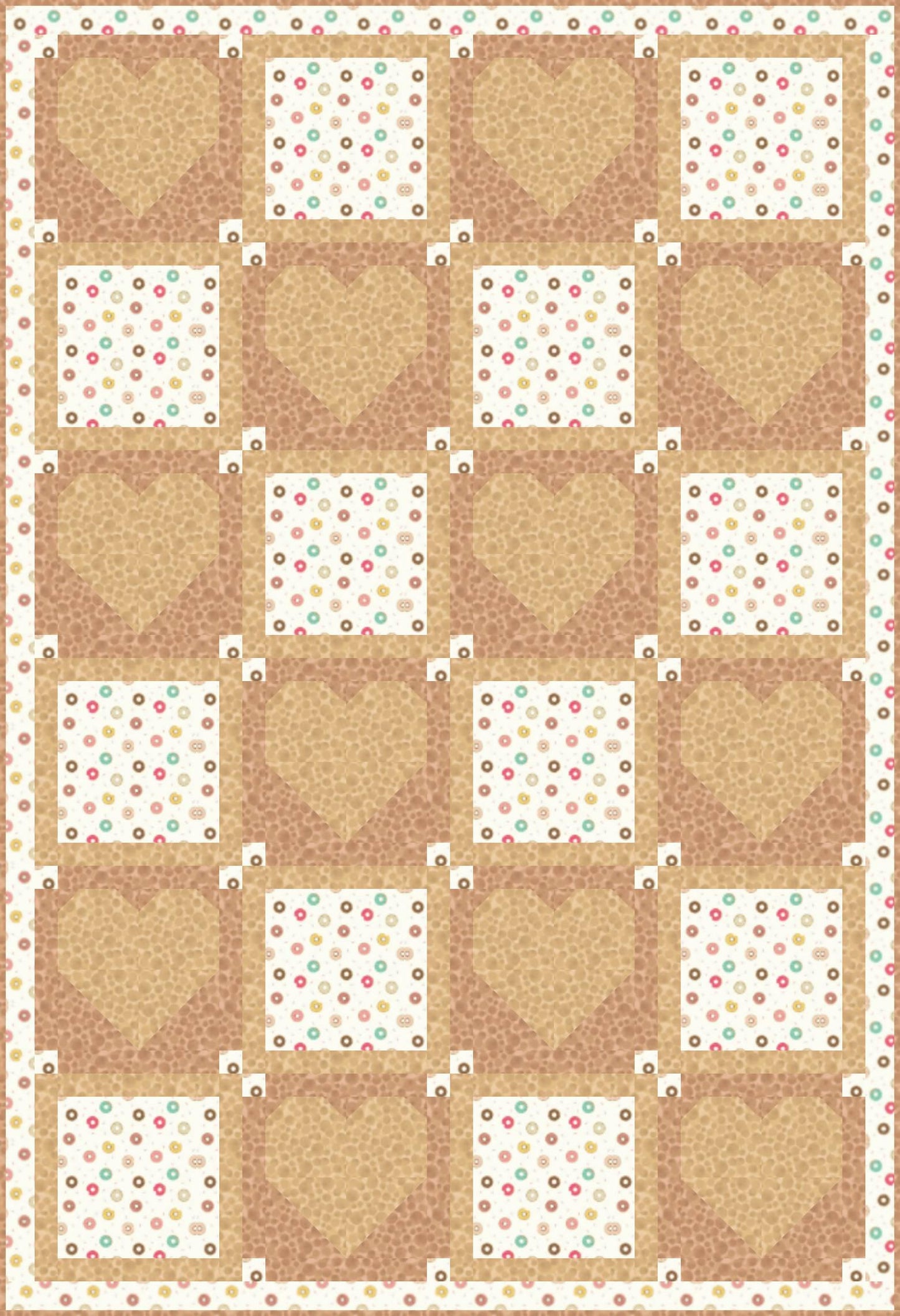 LIMITED EDITION!! Fabric Cafe Amore Quilt Kit Featuring Lewis & Irene Small Things Sweet Fabric Collection Finished Size: 39"x57"