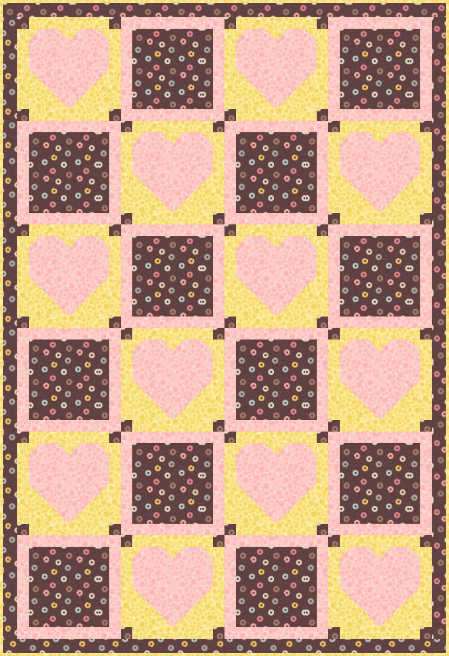 LIMITED EDITION!! Fabric Cafe Amore Quilt Kit Featuring Lewis & Irene Small Things Sweet Fabric Collection Finished Size: 39"x57"