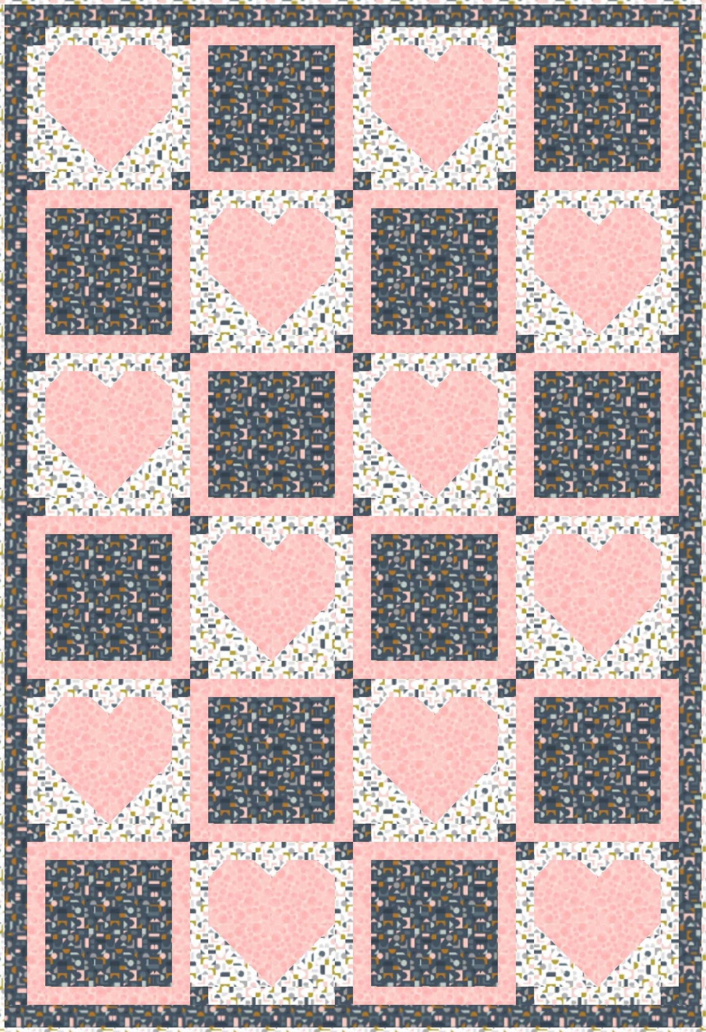 LIMITED EDITION!! Fabric Cafe Amore Quilt Kit Featuring Lewis & Irene Forme Fabric Collection Finished Size: 39"x57"