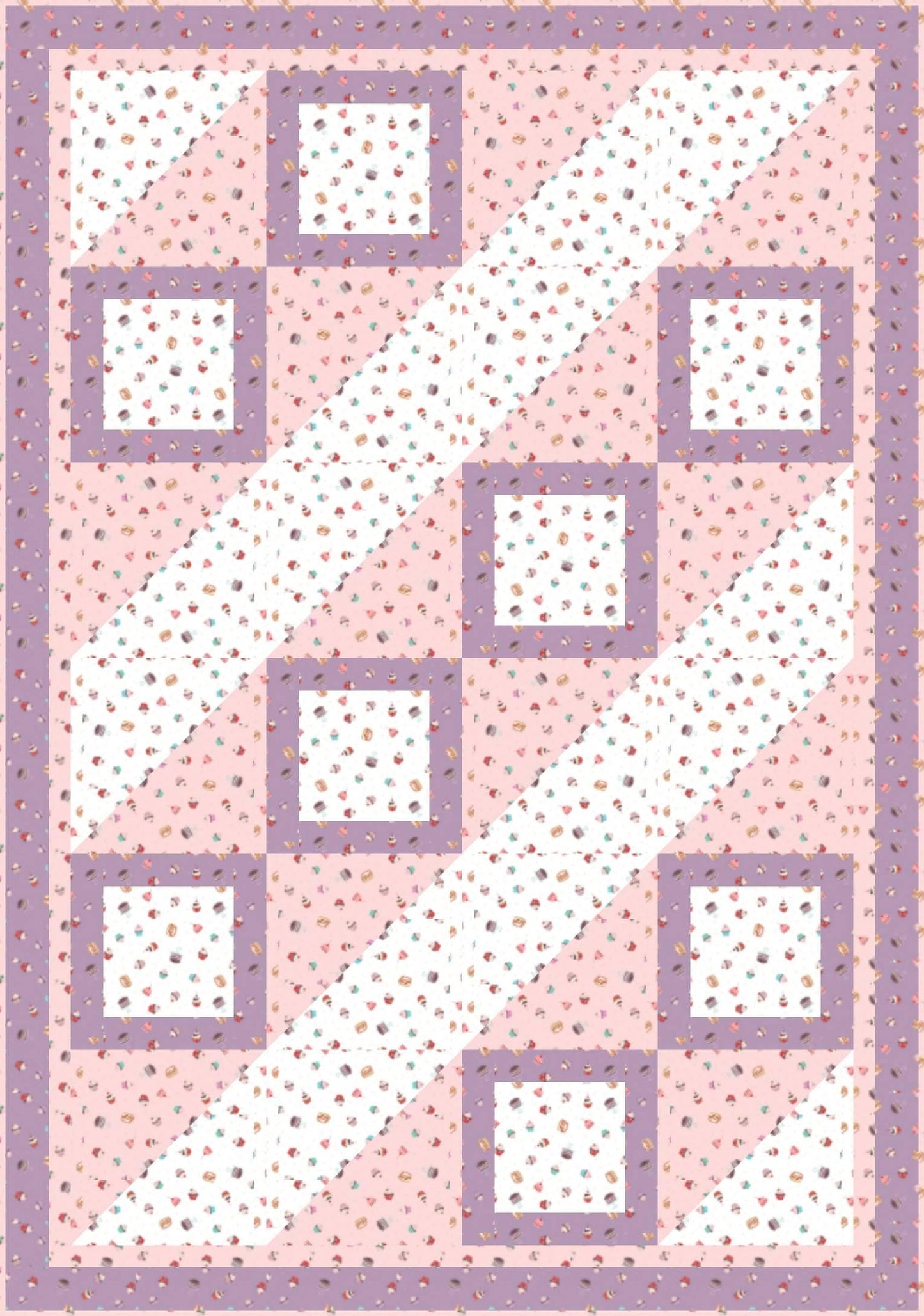 LIMITED EDITION Fabric Cafe Ashford Square Quilt Kit Featuring Lewis & Irene Small Things Sweet Fabric Collection Finished Size: 42.5"x60.5"