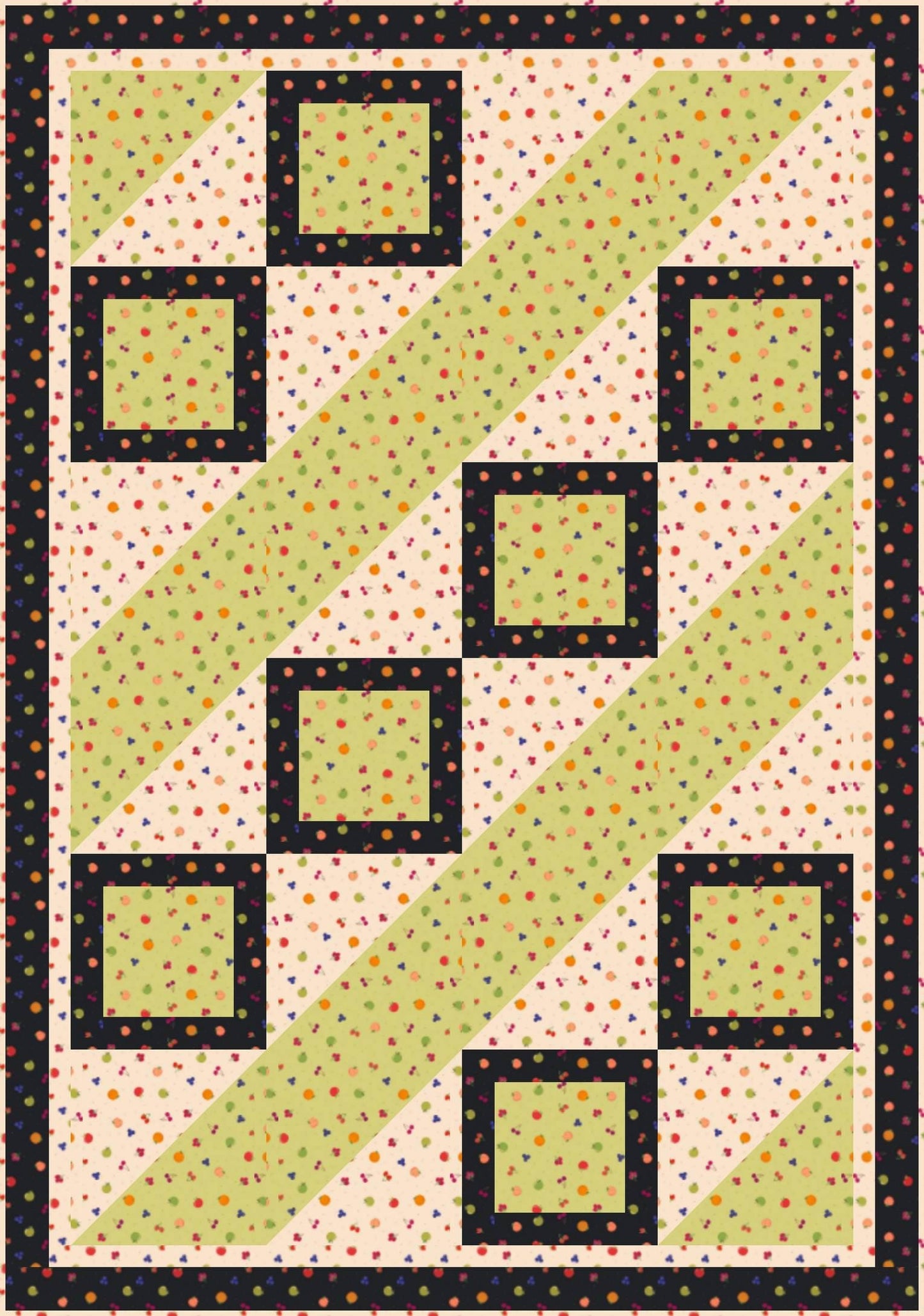LIMITED EDITION Fabric Cafe Ashford Square Quilt Kit Featuring Lewis & Irene Small Things Sweet Fabric Collection Finished Size: 42.5"x60.5"