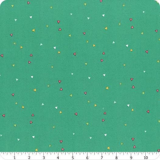 Riley Blake Heather Peterson Market Street Fabric Collection Triangles on Teal Premium 100% Quilt Shop Quality Cotton Fabrics
