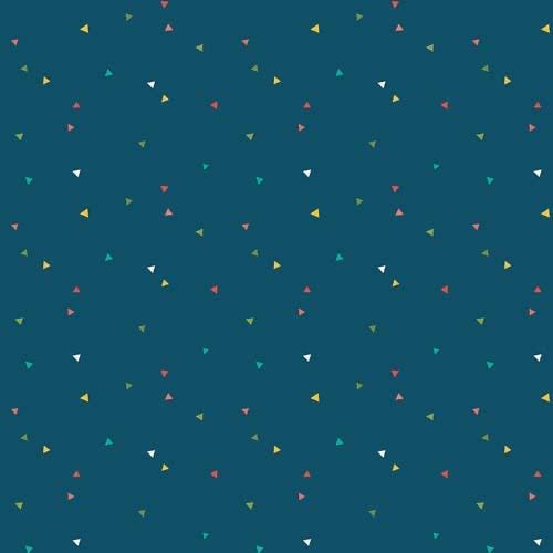 Riley Blake Heather Peterson Market Street Fabric Collection Triangles on Navy Premium 100% Quilt Shop Quality Cotton Fabrics