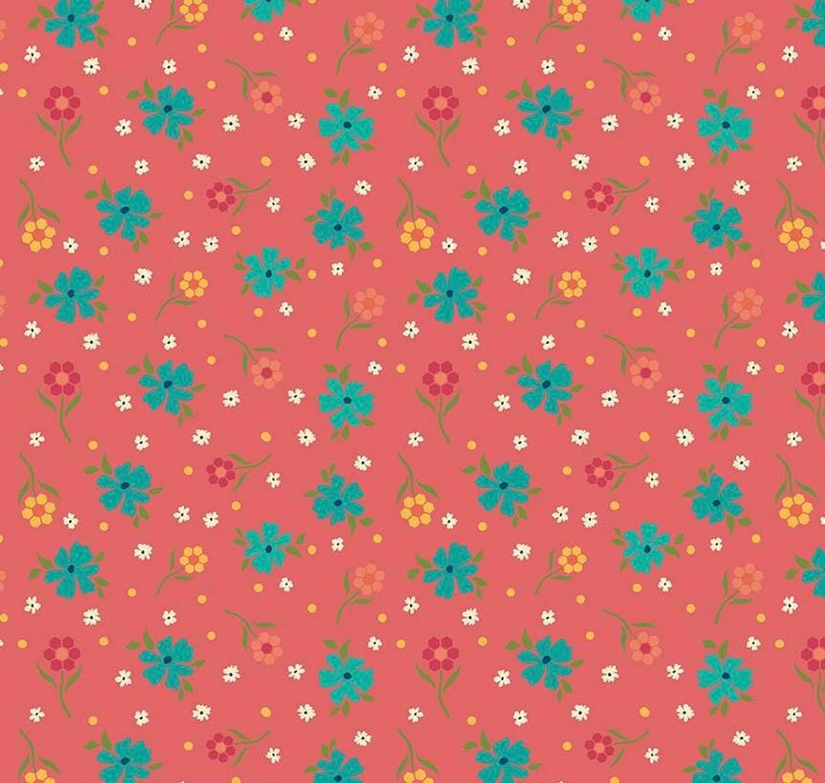 Riley Blake Heather Peterson Market Street Fabric Collection Flowers on Tea Rose Premium 100% Quilt Shop Quality Cotton Fabrics