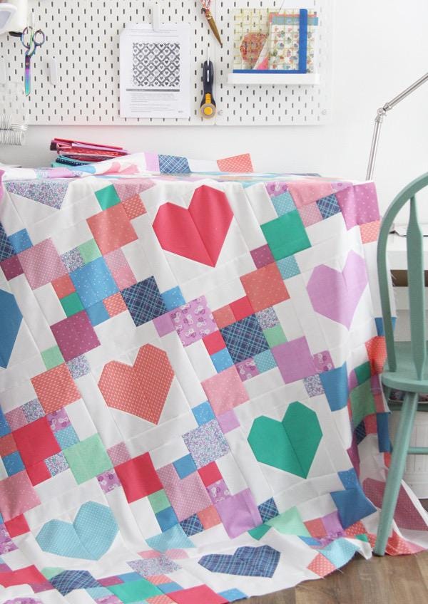 Cluck Cluck Sew Heartsy Quilt Pattern - 5 Size Variations Per Pattern CCS #205