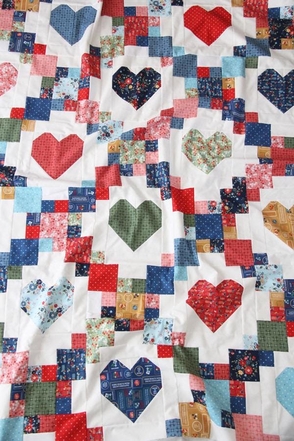 Cluck Cluck Sew Heartsy Quilt Pattern - 5 Size Variations Per Pattern CCS #205
