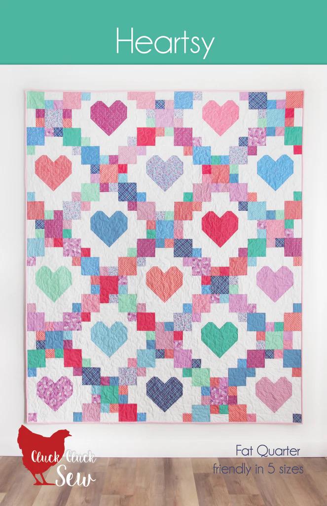 Cluck Cluck Sew Heartsy Quilt Pattern - 5 Size Variations Per Pattern CCS #205