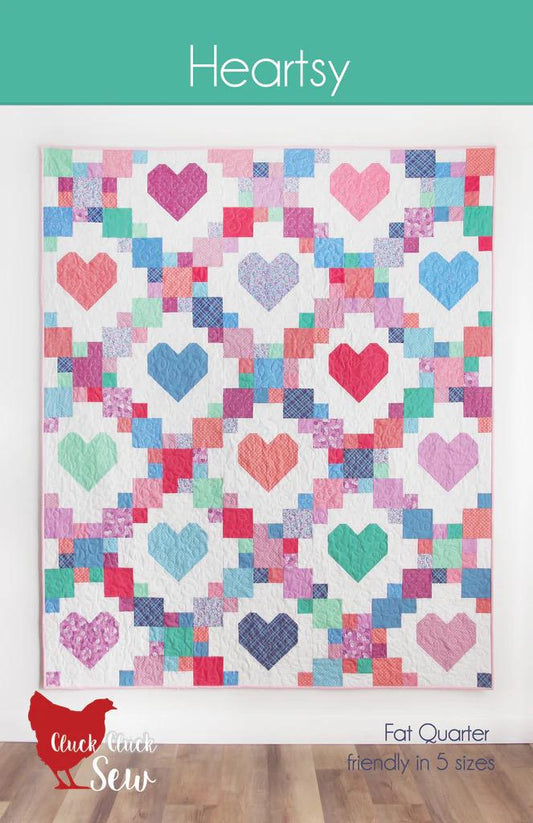 Cluck Cluck Sew Heartsy Quilt Pattern - 5 Size Variations Per Pattern CCS #205