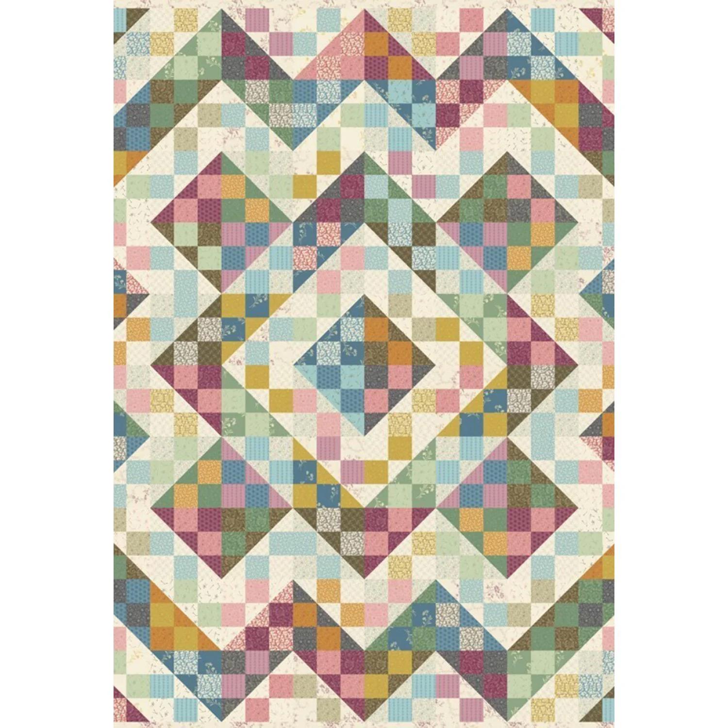 Laundry Basket Quilts Split Nine Patch Quilt Pattern Finished Size: 64.5"x64.45"