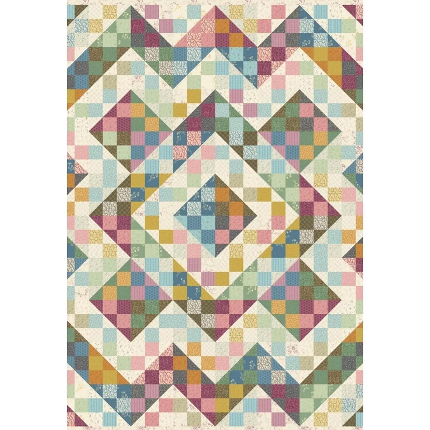 Laundry Basket Quilts Split Nine Patch Quilt Pattern Finished Size: 64.5"x64.45"