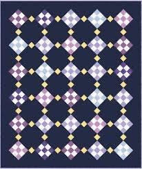 Meadow Mist Designs Checkers Quilt Pattern Finished Size: 64"x75"