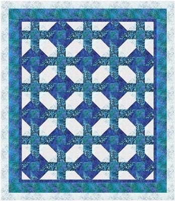 Fabric Cafe Twister Quilt Pattern - Uses only 5 Yards of Fabric Finished Size 59”x68" 092413