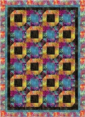 Fabric Cafe Velocity Quilt Pattern - Uses only 5 Yards of Fabric Finished Size 57”x79" 092411