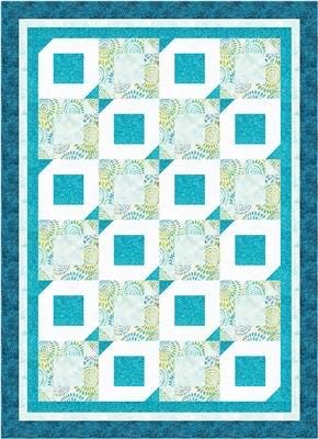 Fabric Cafe Velocity Quilt Pattern - Uses only 5 Yards of Fabric Finished Size 57”x79" 092411