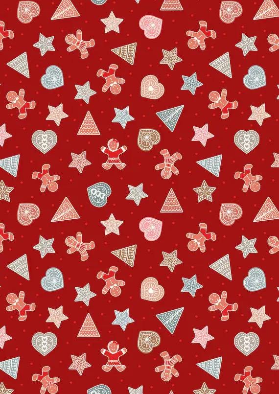 LIMITED EDITION Fabric Cafe Irish Christmas Quilt Kit Featuring Lewis & Irene Gingerbread Season Fabric Collection Finished Size: 42.5x58.5"