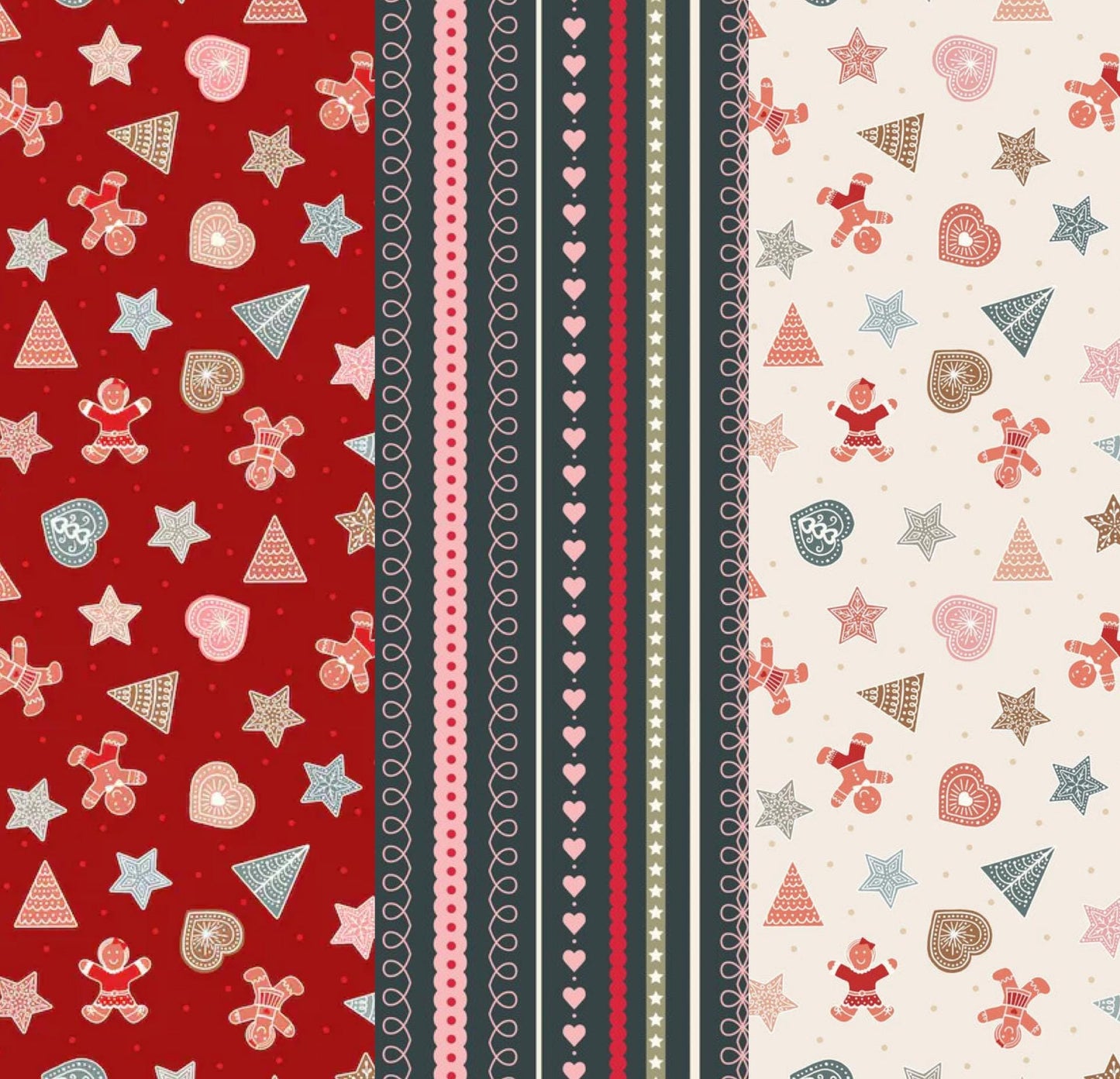 LIMITED EDITION Fabric Cafe Irish Christmas Quilt Kit Featuring Lewis & Irene Gingerbread Season Fabric Collection Finished Size: 42.5x58.5"