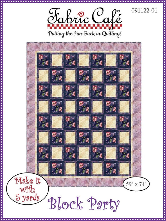 LIMITED EDITION!! Fabric Cafe Block Party Quilt Kit Featuring Lewis & Irene Americana Fabric Collection Finished Size: 59"x74"