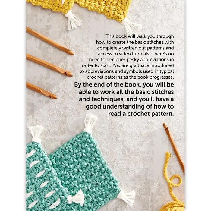 Annie's Crochet Learn To Crochet A Beginner's Guide 10 Projects with Video Tutorials & Instructions Without Abbreviations (Softcover) 871883