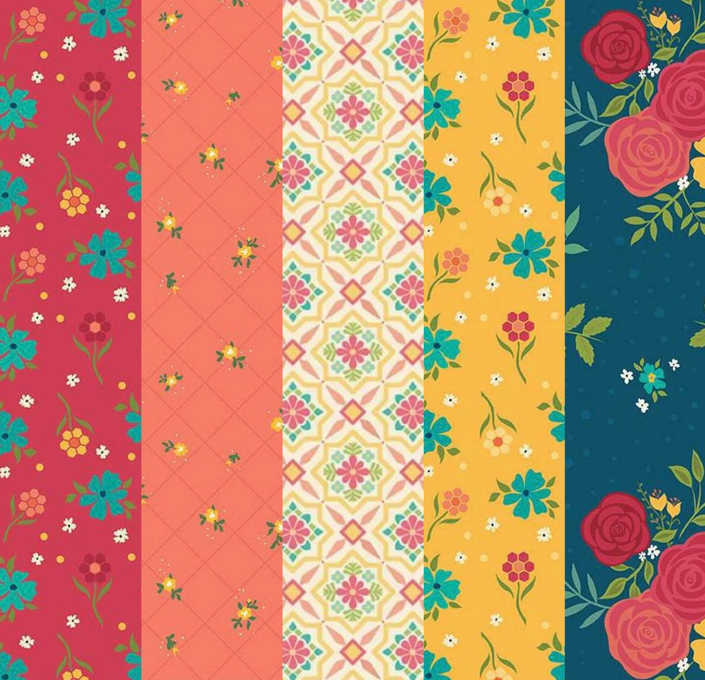 LIMITED EDITION!! Fabric Cafe Zenith Quilt Kit Featuring Riley Blake Market Street Fabric Collection Finished Size: 50"x72"