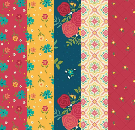 LIMITED EDITION!! Fabric Cafe Eclipse Quilt Kit Featuring Riley Blake Market Street Fabric Collection Finished Size: 52.5"x68.5"